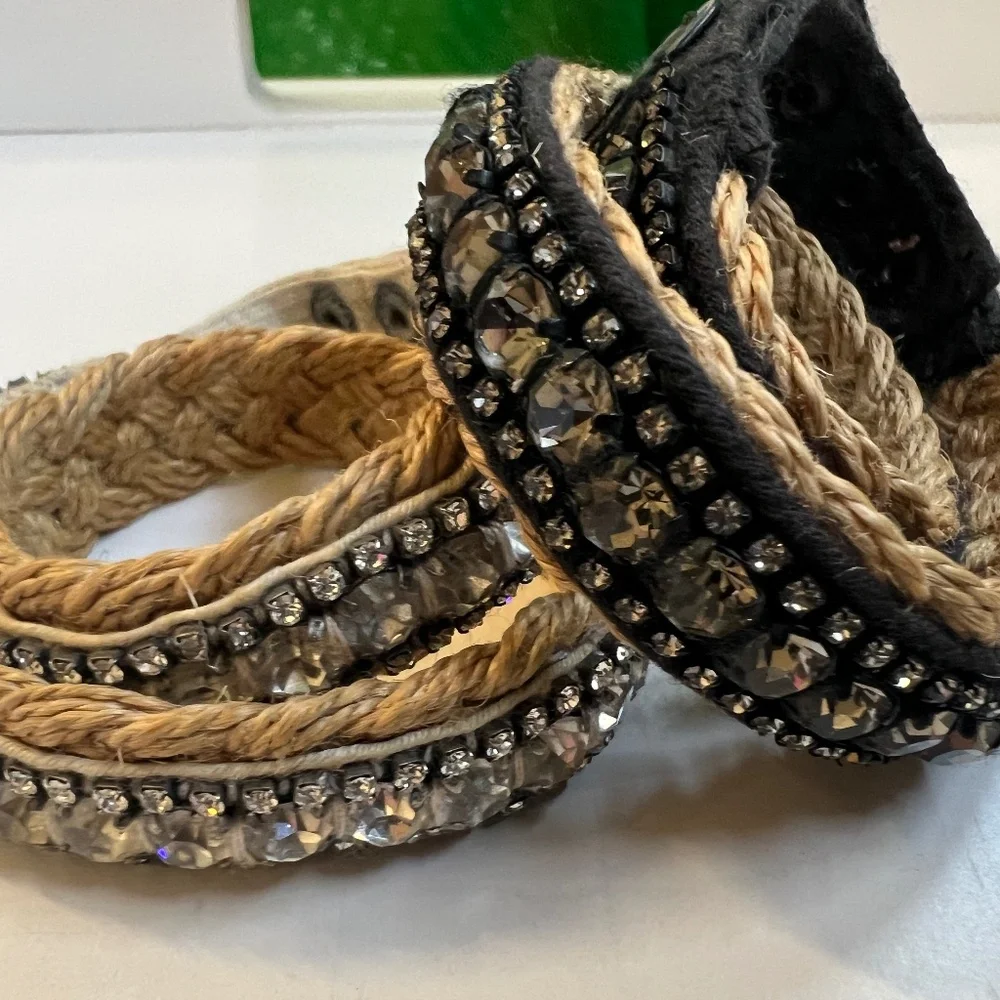 2-Juicy Couture Wrap Rhinestone Bracelets - Picture 1 of 15